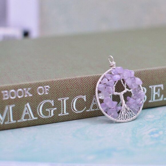 Tree of Life Pendant - Sterling Silver & Amethyst - Picture 2 of 5